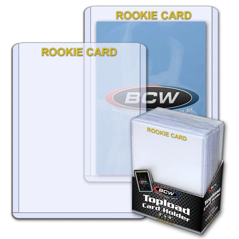 20pt. Standard Top Loaders - BCW - 25 pk  Rookie Gold Printed