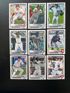 2021 Bowman Prospects Paper complete set